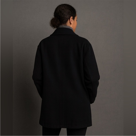 J Crew Wool Blend Black Peacoat size XL - Picture 2 of 10